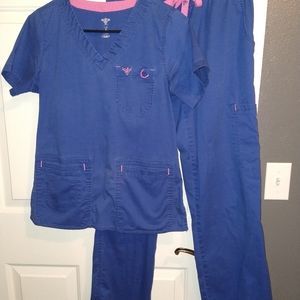Med Couture Royal Blue Scrub Set